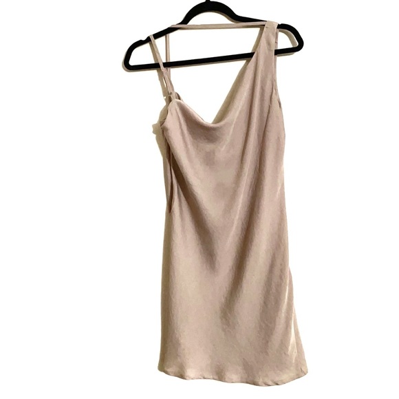 NASTY GAL Asymmetric Satin Cowl Neck Mini Dress - Picture 7 of 7